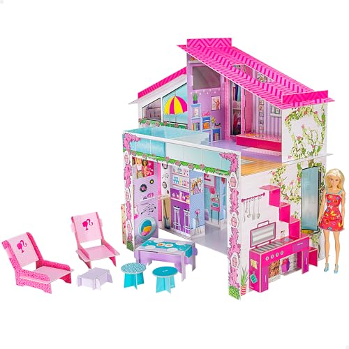 Lisciani - Casa de Muñecas - BARBIE Villa de Vacaciones con Muñeca - Juego de...