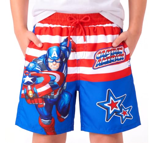 Image of Disney Stitch Spiderman Cars Winnie Toy Story Boy Swim Trunks UPF 50+Swim Shorts Compression Liner & Quick-Dry &Pockets 2-13Y