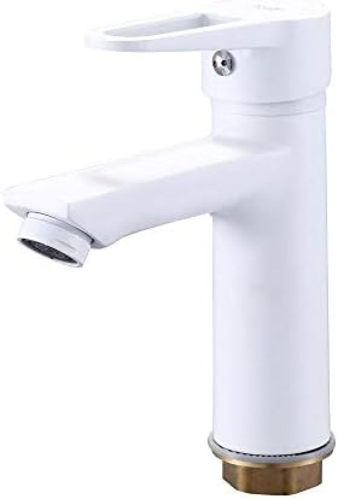 Mitigeur lavabo salle de bain noir mat à poignée unique pour vasque moderne