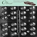 Cybrtrayd AO052 Bite Size Round Liquor Chocolate Candy Mold with Exclusive Cybrtrayd Copyrighted Chocolate Molding Instructions