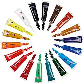 Color Acrilici Paints set 18 x 36ml Silk matte universal acrylic AQUA WATERBASED
