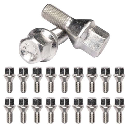 Kit 20 bulloni ruota Compatibili con Jeep Renegade dal 2014 e Compass (solo dal 5/2020 in poi) ruote cerchi in acciaio e in lega Farad