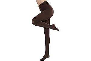 Women's High-Waisted Long Tights in Soft, Semi-Opaque 80D