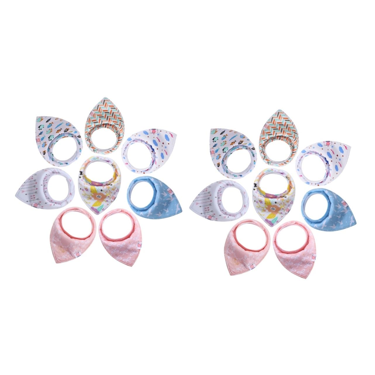Abaodam 16piezas Baberos De Bandana De Algodón Para Bebés Toallas Para Saliva y Dentición Para Recién Nacidos Absorbentes y Unisex Diseño De Moda