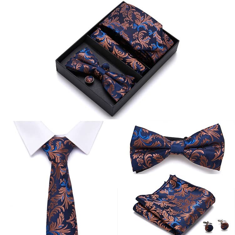 Set de Corbata Slim y Pañuelo para Hombre en Caja de Regalo miniatura 3
