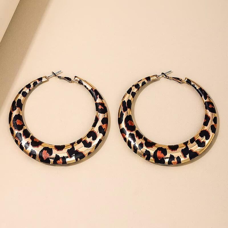 Leopard Earrings Necklace Bracelet for Women Bohemia Statement Leopard Jewelry Set Prom Party Wedding Cosplay Costume Accessories - Image 5