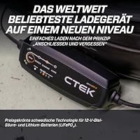 CTEK NXT 5 Smart-Batterieladegerät 12 V, 5 A, kompatibel mit Blei-Säure- und Lithium-Batterien, Rekonditionierungsmodus, AGM-Optimierung, Temperaturkompensation, praktischer Batterie-Wartungsgerät – Ansicht 2