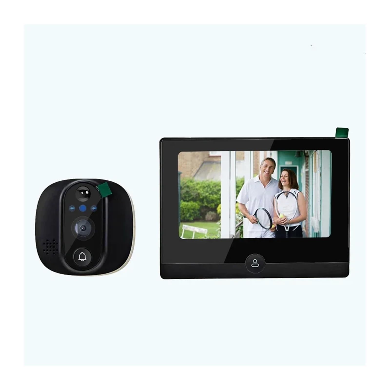 Portero automático. Timbre con vídeo LCD, con Mando a Distancia, Portero automático WiFi, cámara de Mirilla, 4,3 Pulgadas, Gran Angular de 138°, Timbre intelinte Videoportero
