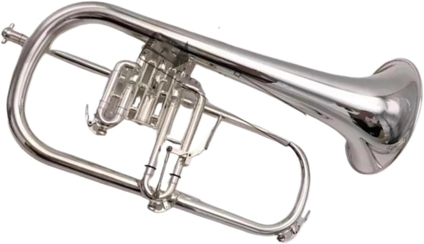 トランペット楽器 トランペット Bフラット 真鍮 銀メッキ プロ仕様楽器