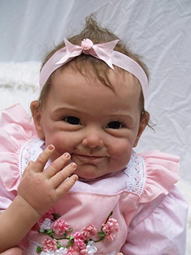 22 Inch Realistic Reborn Baby Dolls Girl Weighted Body Vinyl Silicone Newborn Baby Doll Skirt Outfit