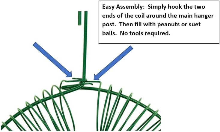 Miniatura 3 de Alimentador de pájaros de corona de maní colgante. Alimentador de bolas de maní y sebo entero con gancho colgante atrae pájaros, arrendajo azul,