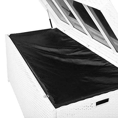 Beliani Praktische Auflagenbox Rattan weiß Modena – Bild 6