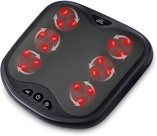 Snailax 2-in-1 Shiatsu voet- en rugmassager met flexibele massageknooppunten - verwarmde voeten massager met wasbare dekking voor alle maten voeten, elektrische voetmassage machine verlicht voetrugpijnen…