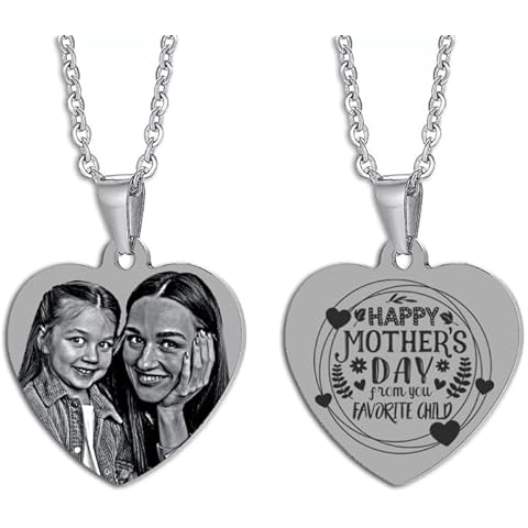 Personalised Engraved Heart Necklace Pendant Cover