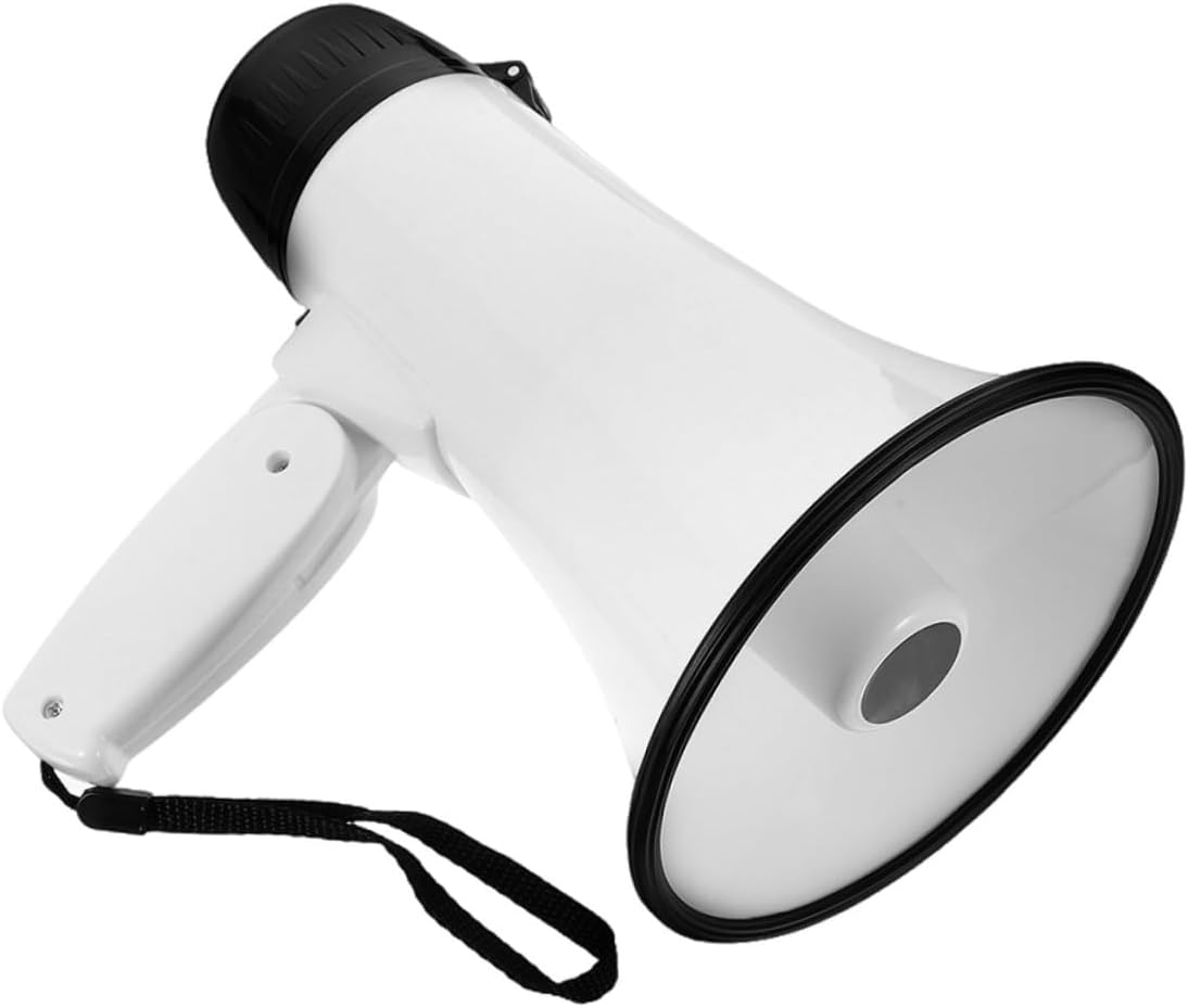 1set Portable Loudspeaker Megaphone Volume Battery Operated Handheld Speaker for Cheerleading and Outdoor Events Sound and Recording Capabilities Lightweight Design