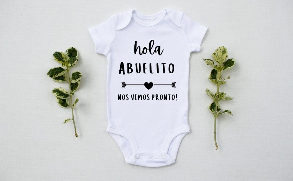 Miniatura 6 de Hola Abuelito - Body para abuelos con anuncio de embarazo en español, regalo para recién nacido