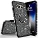 Produktbild Homikon Silikon Hülle Kompatibel mit Samsung Galaxy A5 2017 Überzug TPU Bling Glitzer Strass Diamant Schutzhülle mit 360 Grad Ring Ständer Flex Durchsichtig Silikon Handyhülle Tasche Case - Schwarz