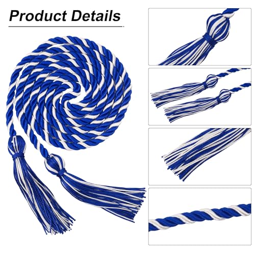 Image of GraduationMall Graduation Honor Cord 68 inch RoyalWhite