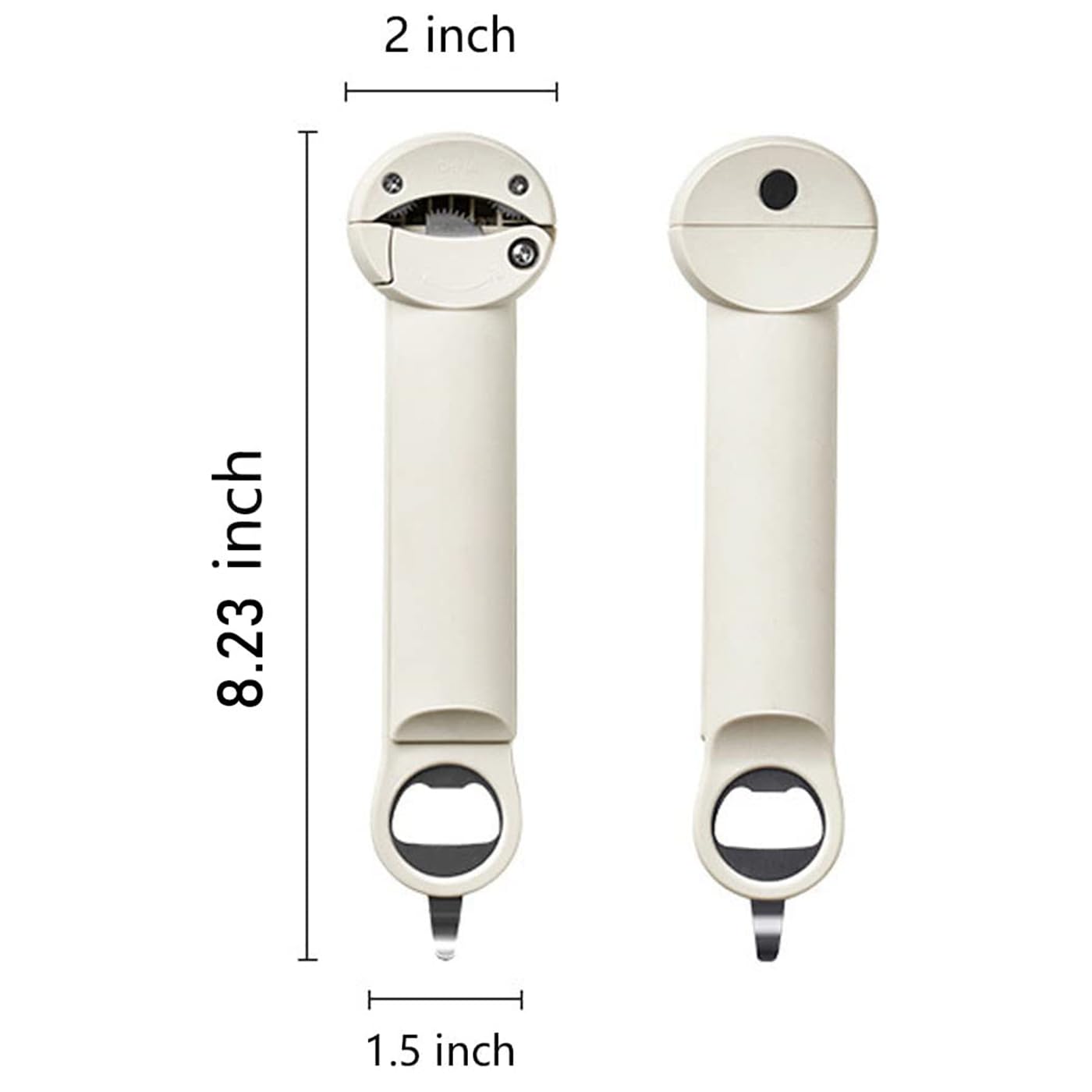 Atornillador de tapa ajustable de acero inoxidable, abridor de botellas retráctil multifuncional, abridor de latas magnético, herramienta de cocina múltiple for tarros de gelatina, vino, cerveza y otr