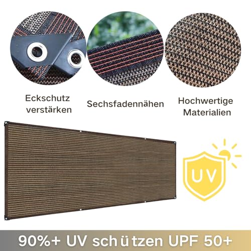 Voile d'ombrage marron respirant pour aménager le coin piscine - 5