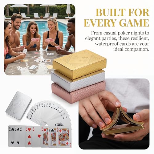 6 Barajas de Cartas de Póker Waterproof Plástico miniatura 4