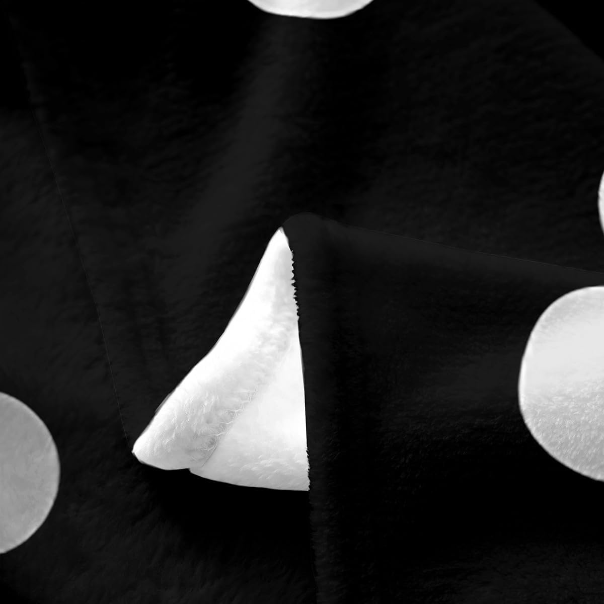 Erosebridal Black Grey Polka Dot Flannel Blanket Queen 90x90 for Kids Teens Adult | Colorful Cute Round Fleece Blanket Modern Abstract Rainbow Fuzzy Plush Throw Kawaii Polka Dots Decor
