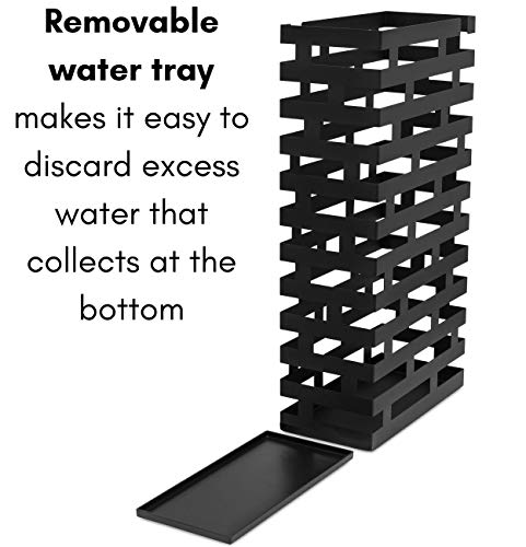 image for BirdRock Home Umbrella Holder Stand with Removable Water Tray - Large 