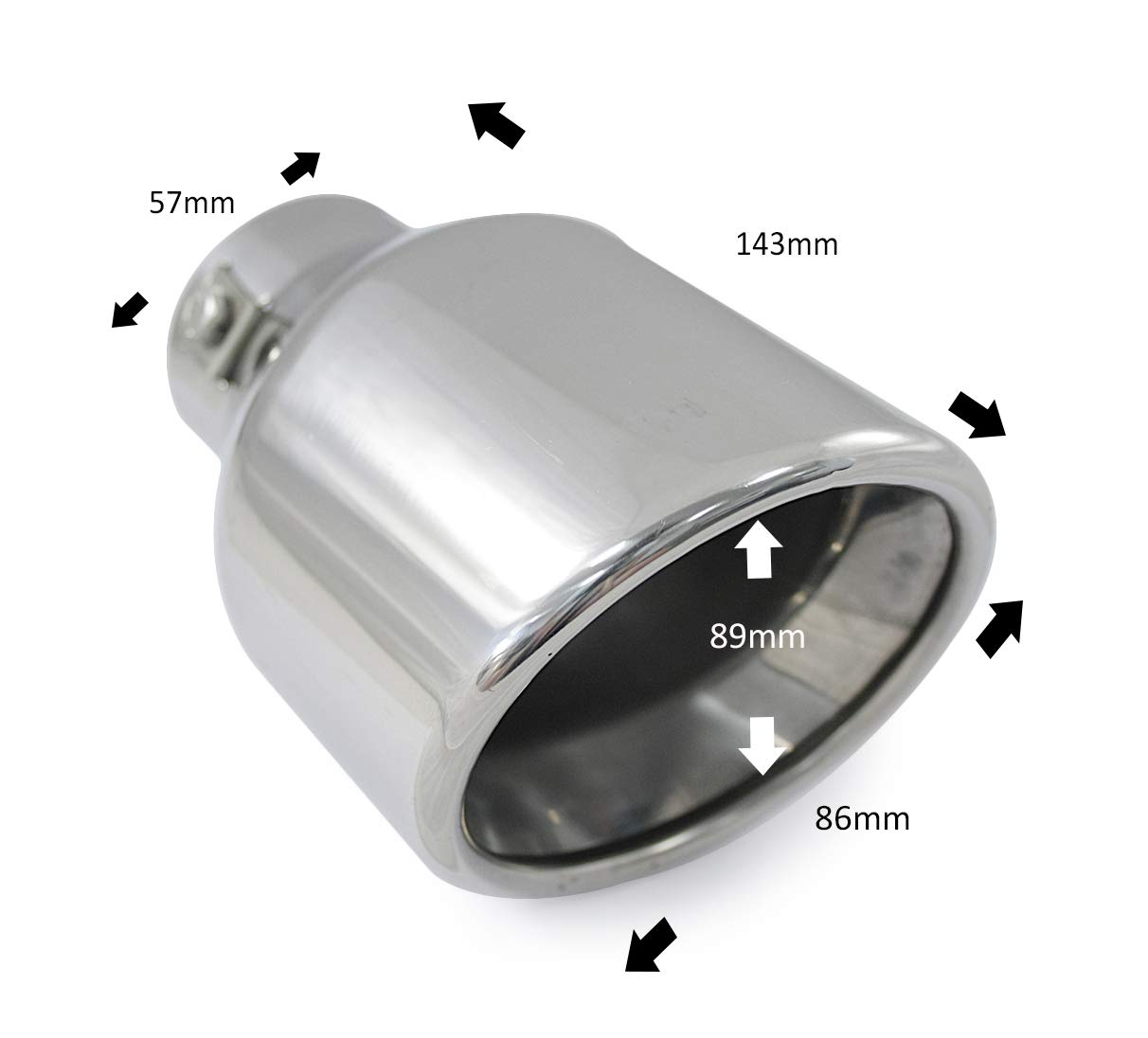 AMS / United Classic Parts Chrome Exhaust Tail Pipe Trim – 50-52mm For Mercedes Classic