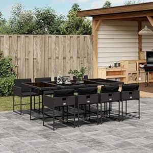 Festnight Gartenmöbel Set 8 Stühle mit Tisch Gartenmöbel Set 8 Personen Terrassenmöbel Außen Sitzgruppe Outdoor Gartentisch mit Stühlen Set Garten Essgruppe Wetterfest Gartengarnitur