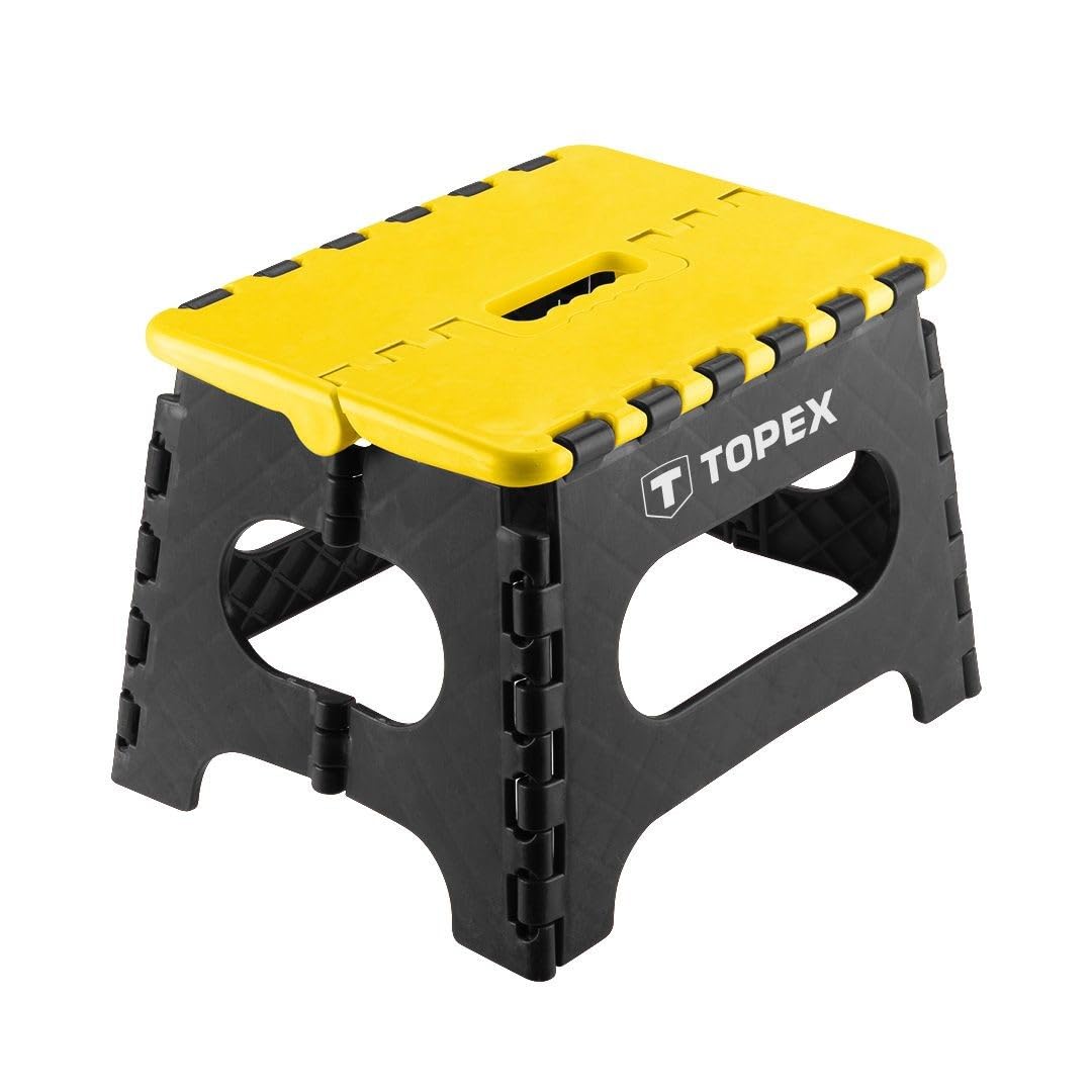TOPEX Folding Yellow Counter Step Stool, 150 kg Capacity