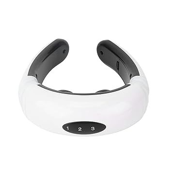 Cervical Spine Massager, LED Indicator Light Display Health Magnet Pulse Neck Massager 360? Intelligent Massaging with Electrode Patches for Home