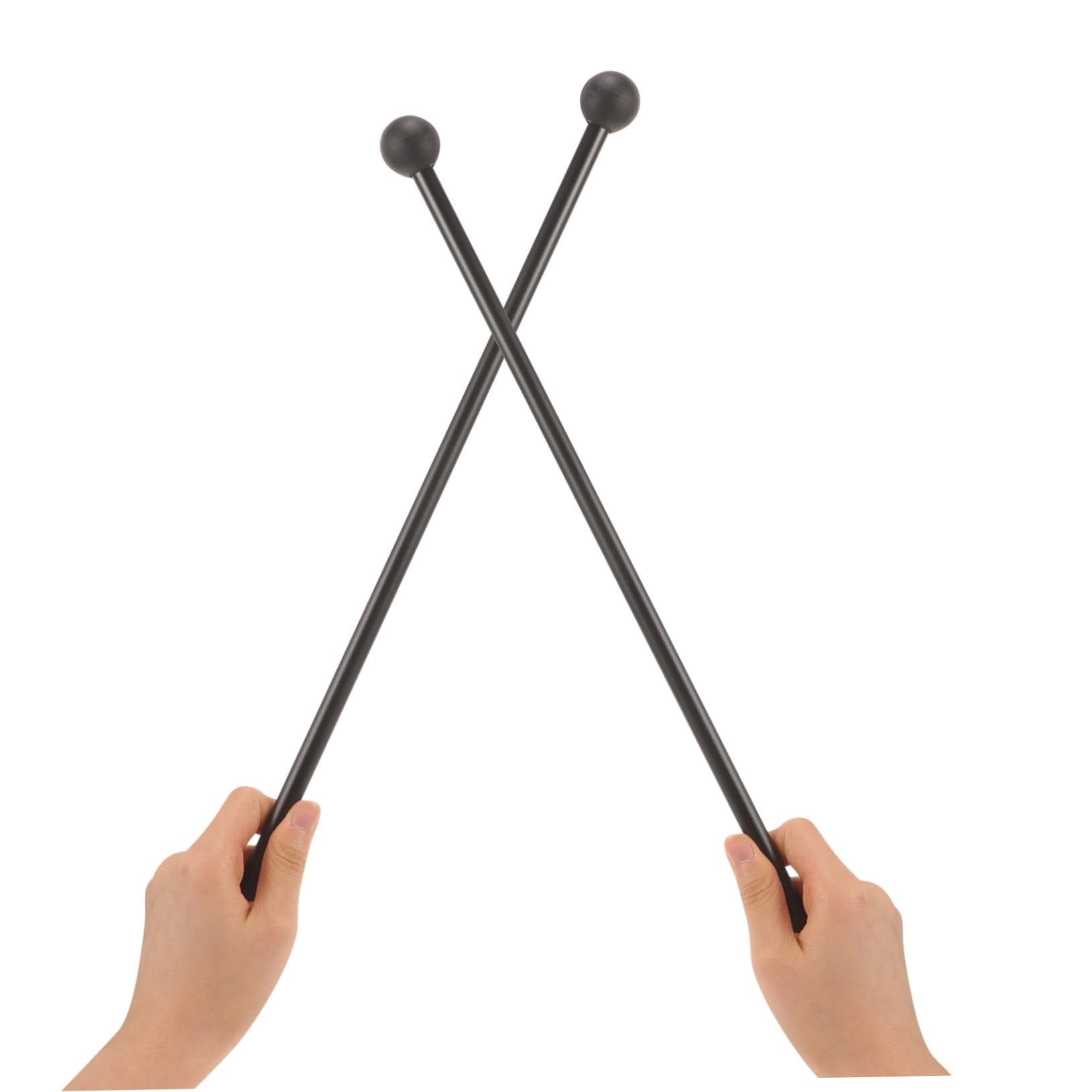 SUPVOX 2 bacchette in xilofono a doppia testa con feltro e testa in gomma morbida, resistenti per Marimba Tongue Drum e strumenti a percussione versatili, leggeri e portatili