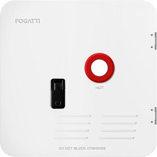 Miniatura 12 de Calentador de agua FOGATTI RV sin tanque, 66,000 BTU máximos, calentador de agua caliente para RV, tanque de mezcla incorporado, puerta negra