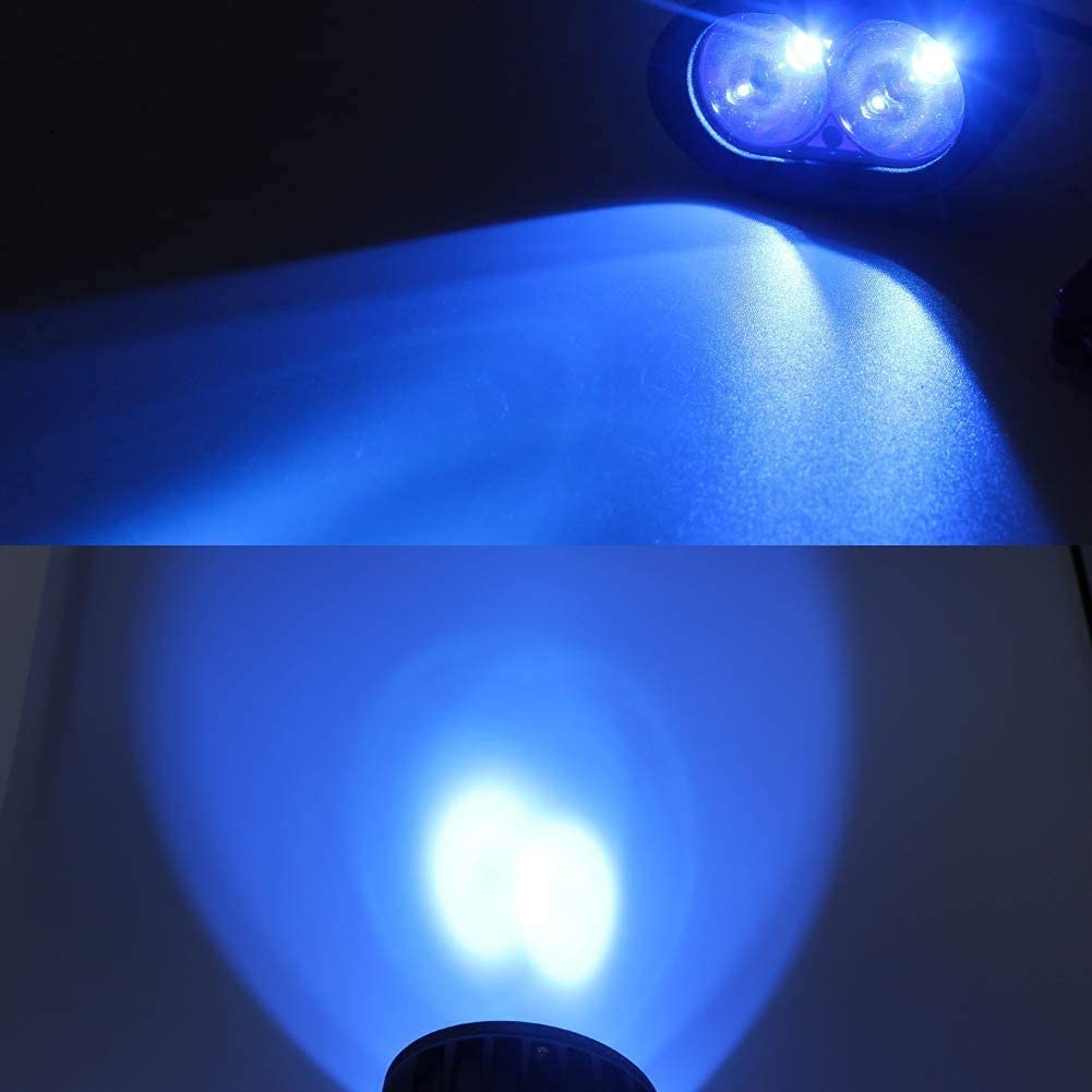 4PCS 20W Luce Blu di Sicurezza per Carrelli Elevatori,12V 24V Spia Lampada Magazzino per la Luce del Lavoro del Trattore del Camion Offroad LED