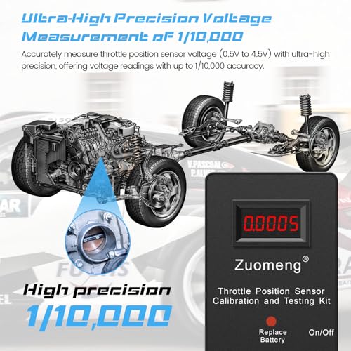 Image of Throttle Position Sensor Adjustment and Testing Tool, Includes All Adapters, 1 /10,000 Precision Readings, Compatible with Any Performance Motorcycle, Car, or Other Vehicles with Adjustable 5V TPS