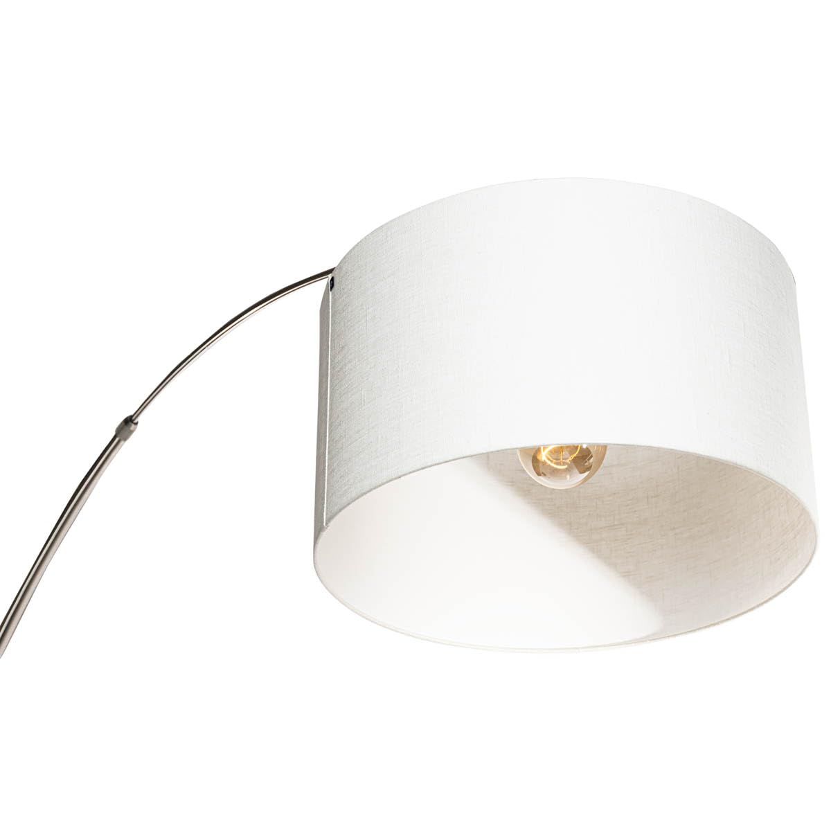 Qazqa Booglamp XXL - Lampada da terra arco Moderno - 1 luce - L 2070 mm - Acciaio - Moderno - Soggiorno