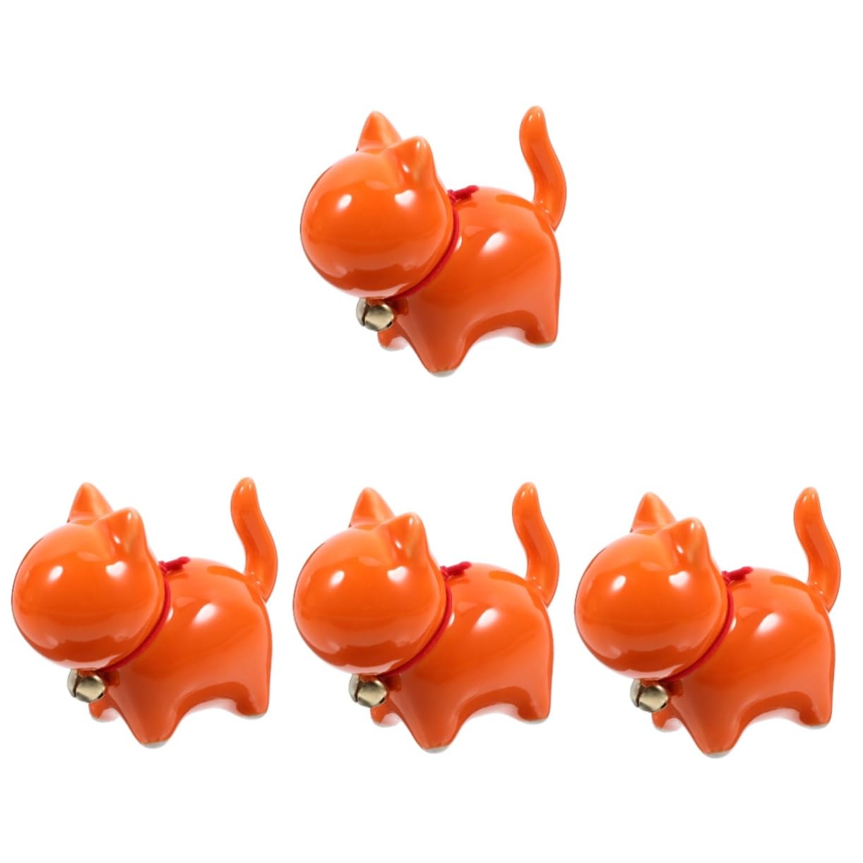 PRETYZOOM Statuetta Di Gatto in Ceramica Fatta A Mano Da 4 Pezzi Per Interni Piccola Statuetta Di Gattino Ornamento Artigianale in Ceramica Statua Di Animale Decorazione Per Tavolo