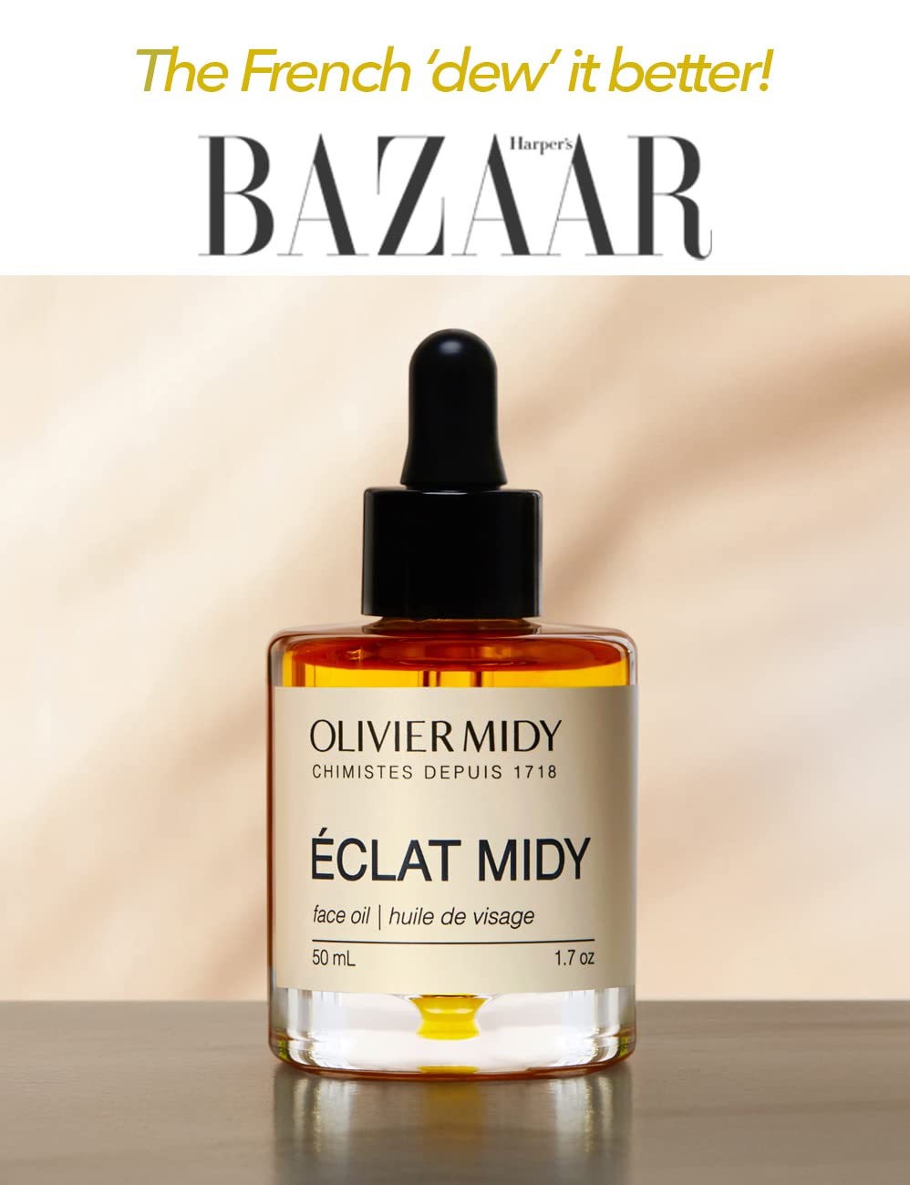 Olivier Midy ECLAT MIDY Anti-Aging Facial Oil with Santal for Glowing Skin | Hydrate, Brighten and Restore with Multi-Correctional Face Oil in Serum Hybrid | Vegan, Genderless 1.7 oz / 50ML : Beauty & Personal Care