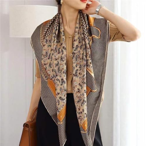 K-Elewon 35" Large Women's Satin Square Silk Feeling Hair Scarf Wrap Headscarf4