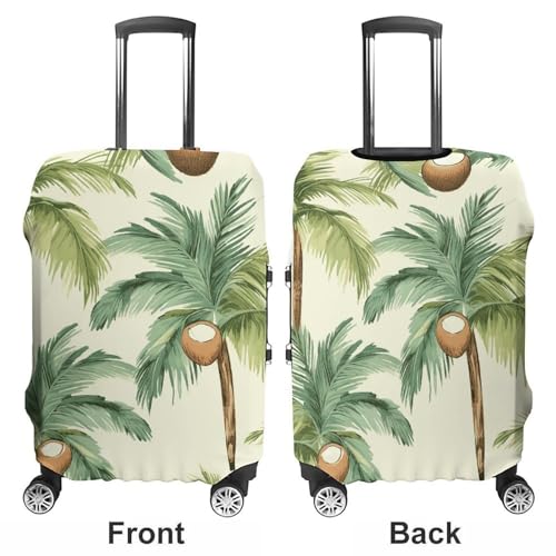 Summer Coconut Tree Printed Luggage Cover Protector, Fits 18-32 Inch Luggage3