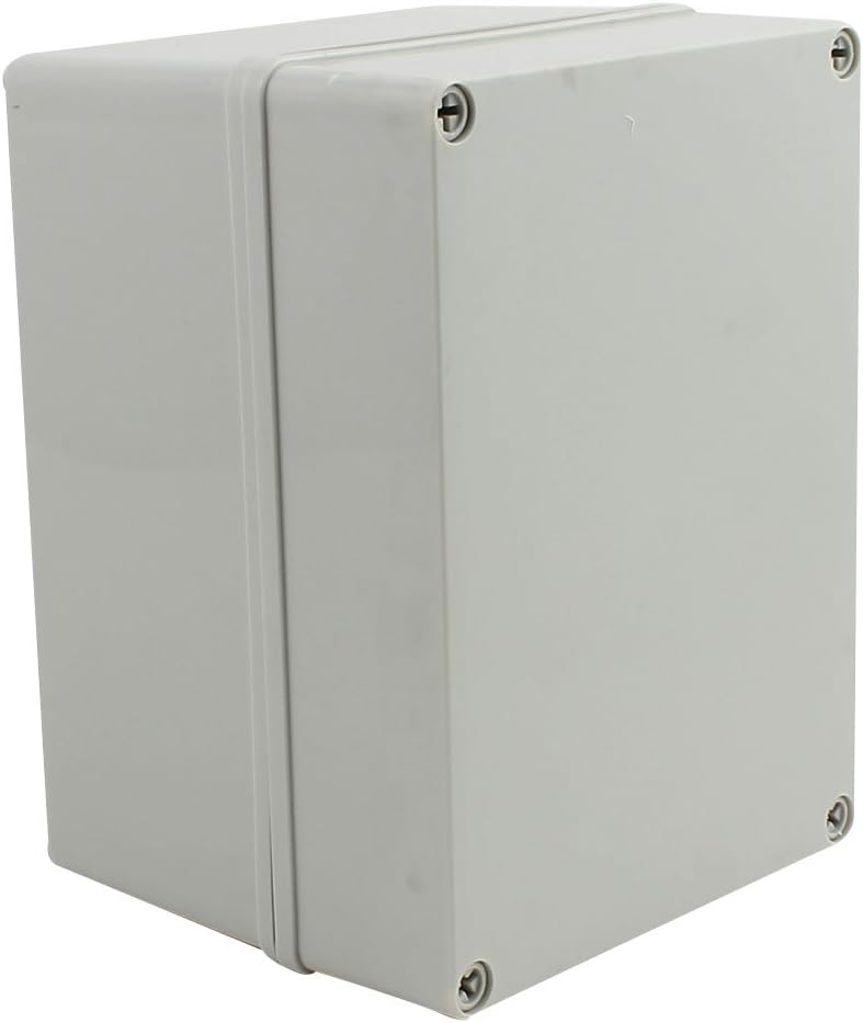 Aexit 200mmx150mmx130mm Waterproof Electrical Boxes, Conduit & Fittings Junction Box DIY Case Electrical Boxes Enclosure Gray