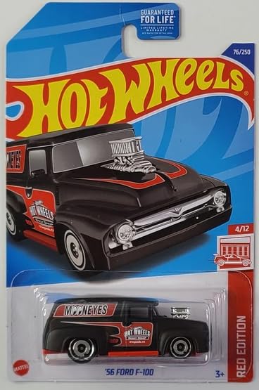 Amazon.com: Hot Wheels '56 Ford F-100 Truck, Red, 4 x 5 x 1 Inches
