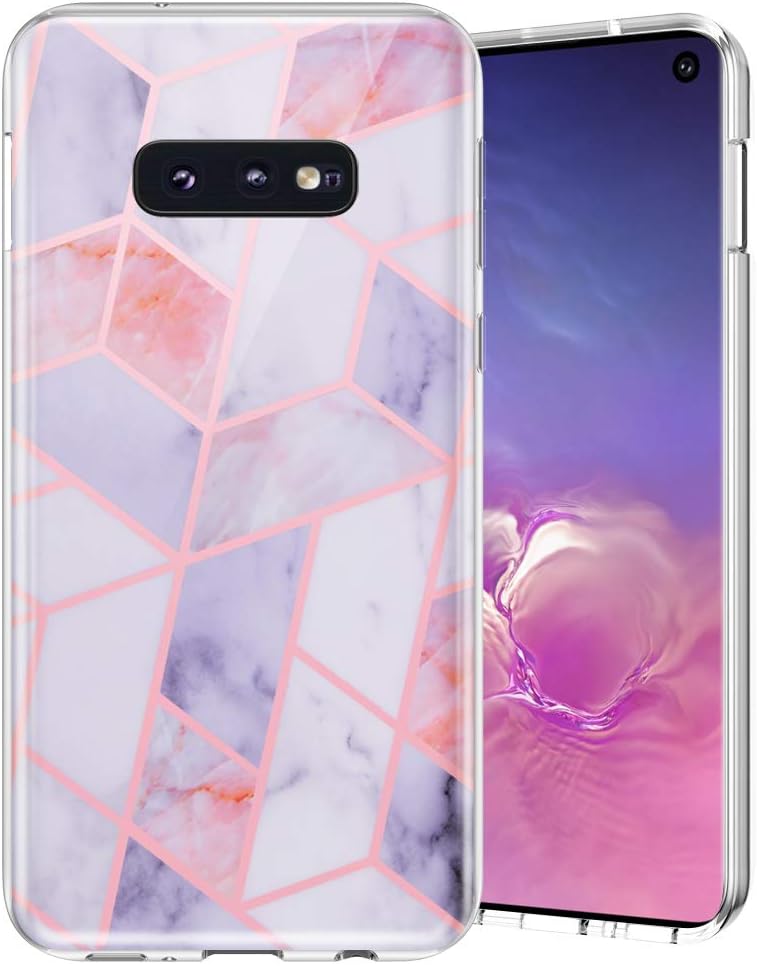 Caka Case for Galaxy S10e Marble Case Slim Anti Scratch Shockproof Luxury Fashion Silicone Soft Rubber TPU Protective Case for Samsung Galaxy S10e (Geometric Lattice)