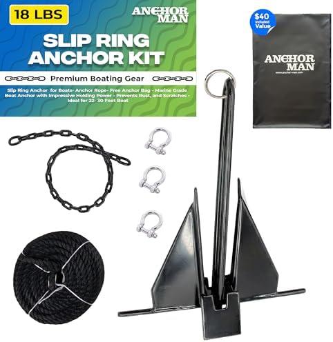 Slip Ring Fluke Anchor Kit 18 lb – Anchor-Man Galvanized Danforth...