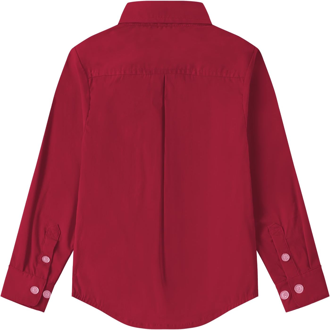 9 Month-16Y Boys' Long Sleeve Button Down Toddler Dress Shirt Oxford Uniform Shirt with Chest Pocket - Image 4