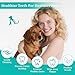 Dog Teeth Cleaning Wipes, Cat & Dog Toothbrush Brushing Kit, Dog Tooth Finger Dental Wipes to Remove Tartar & Plaque, Plant-Based Care Disposable Pet Wipes (50 Count, Uncented)