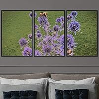 3 Piece Framed Canvas Wall Art Colorful Bee Insects Canvas Prints Home Artwork Decoration for Living Room,Bedroom - 16