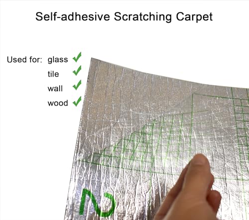 MIAOGE®[200cmx40cm] Selbstklebend Kratzteppich Katze Wand,Kratzmatte Katze,Kratzbretter Wand,Kratzbrett Katzen,Katzen Kratzwand,Katzenkratzbretter(Dunkelgrau, 1 Stück)