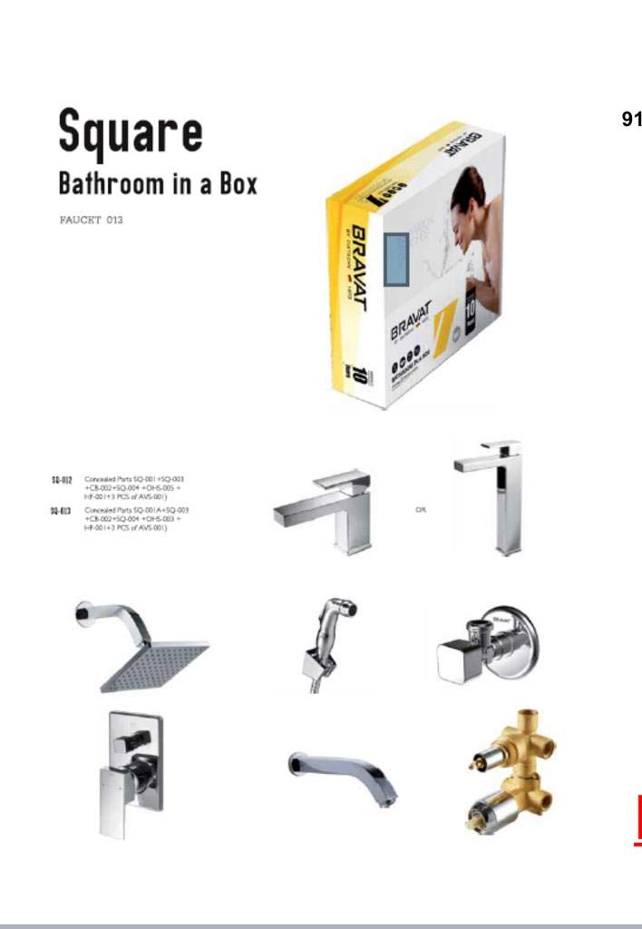 Buy BRAVAT Bathroom in A Box Sqaure Series Online at Low Prices in