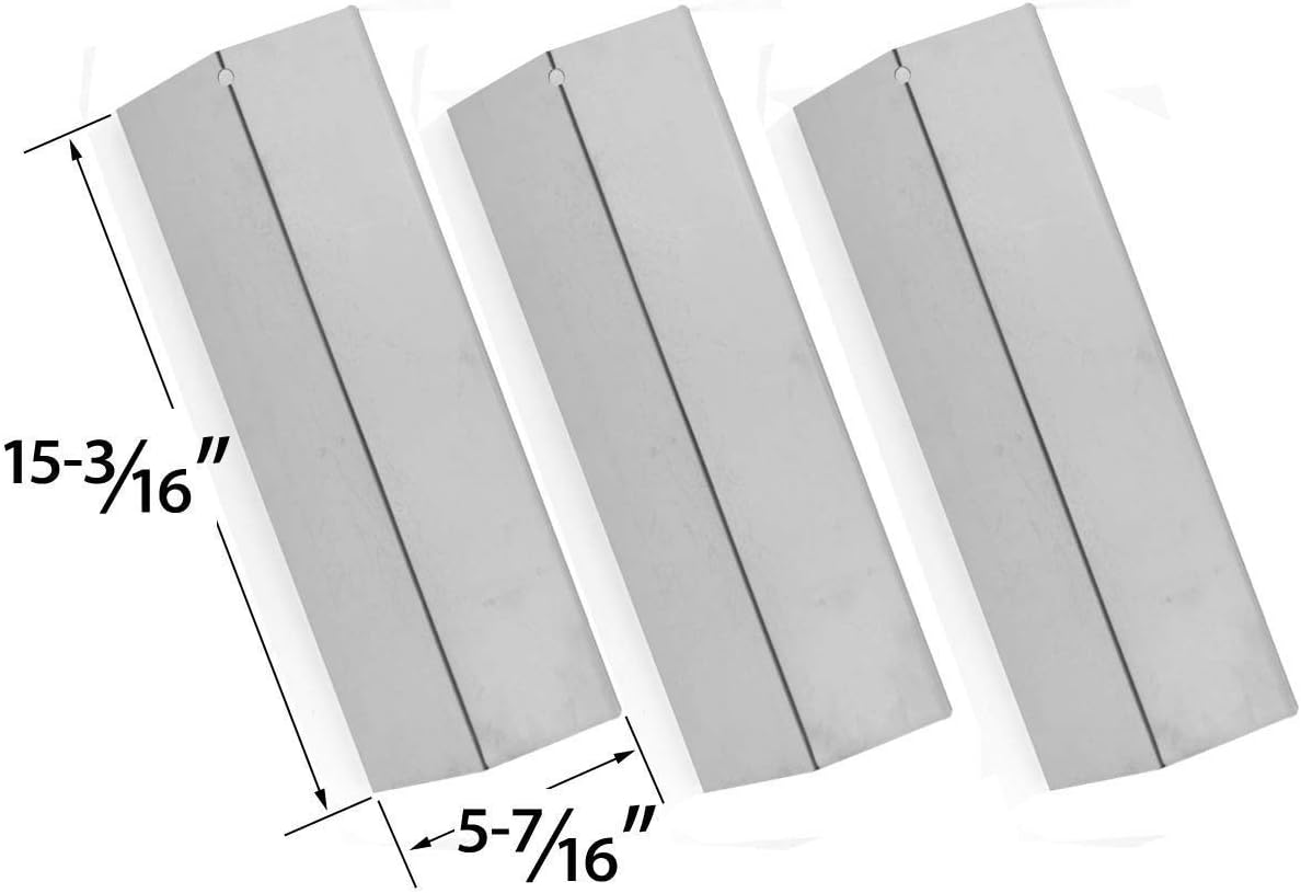 3 Pack Stainless Steel Heat Plate for Surefir sf892lp, Sonoma SGR27LP, SGR30MLP, Coleman 9998 and Tuscany CS784LP, CS892LP, SGR30MLP, SH-CS812LP Gas Grill Models